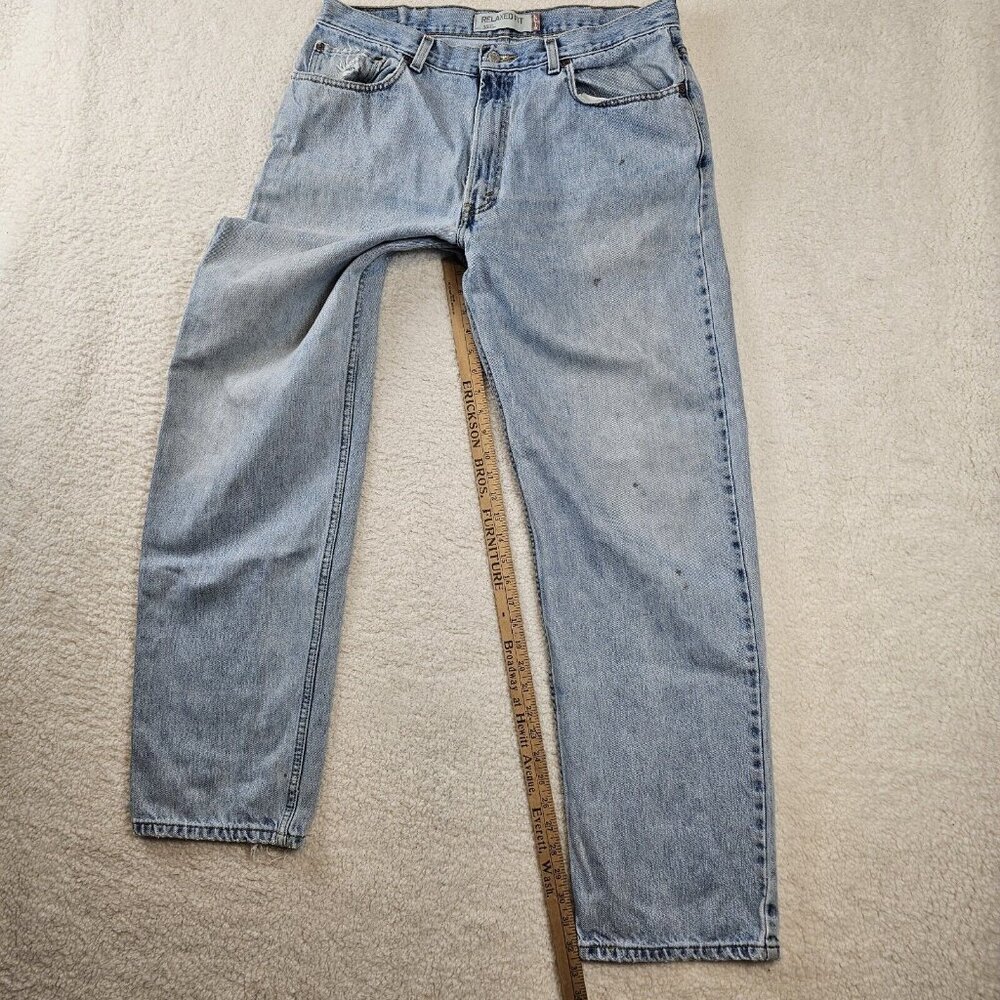 Levi's 550 Mens Jeans 38x34 Light Wash Relaxed Fit Straight Leg Y2K 100% Cotton - Picture 5 of 16